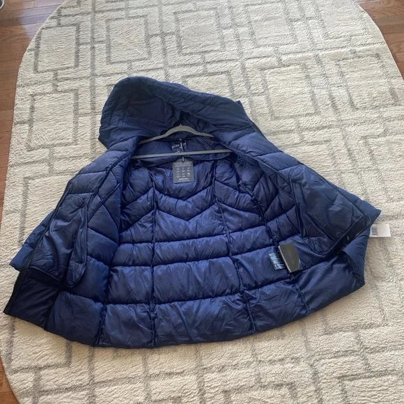 Bernardo hooded quilted puffer coat,zip-front closure & side zip pockets XL NWT - Picture 6 of 10